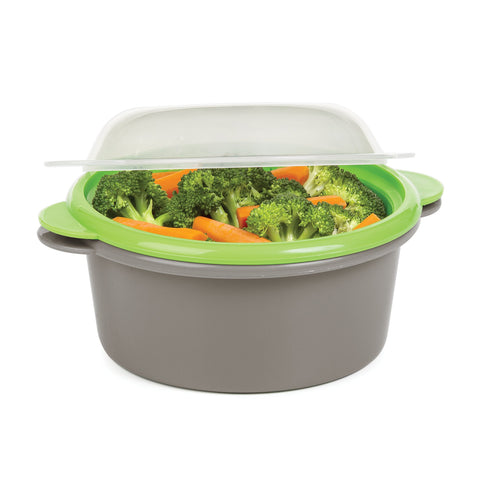 Progressive BPA-free steamer gray, safe for dishwasher use