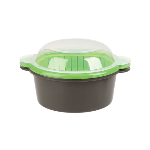 Progressive steamer basket doubles as a colander for prep versatility