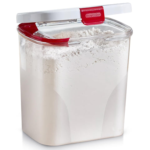 Progressive PrepSolutions Flour Keeper with closed lid for fresh pantry storage.