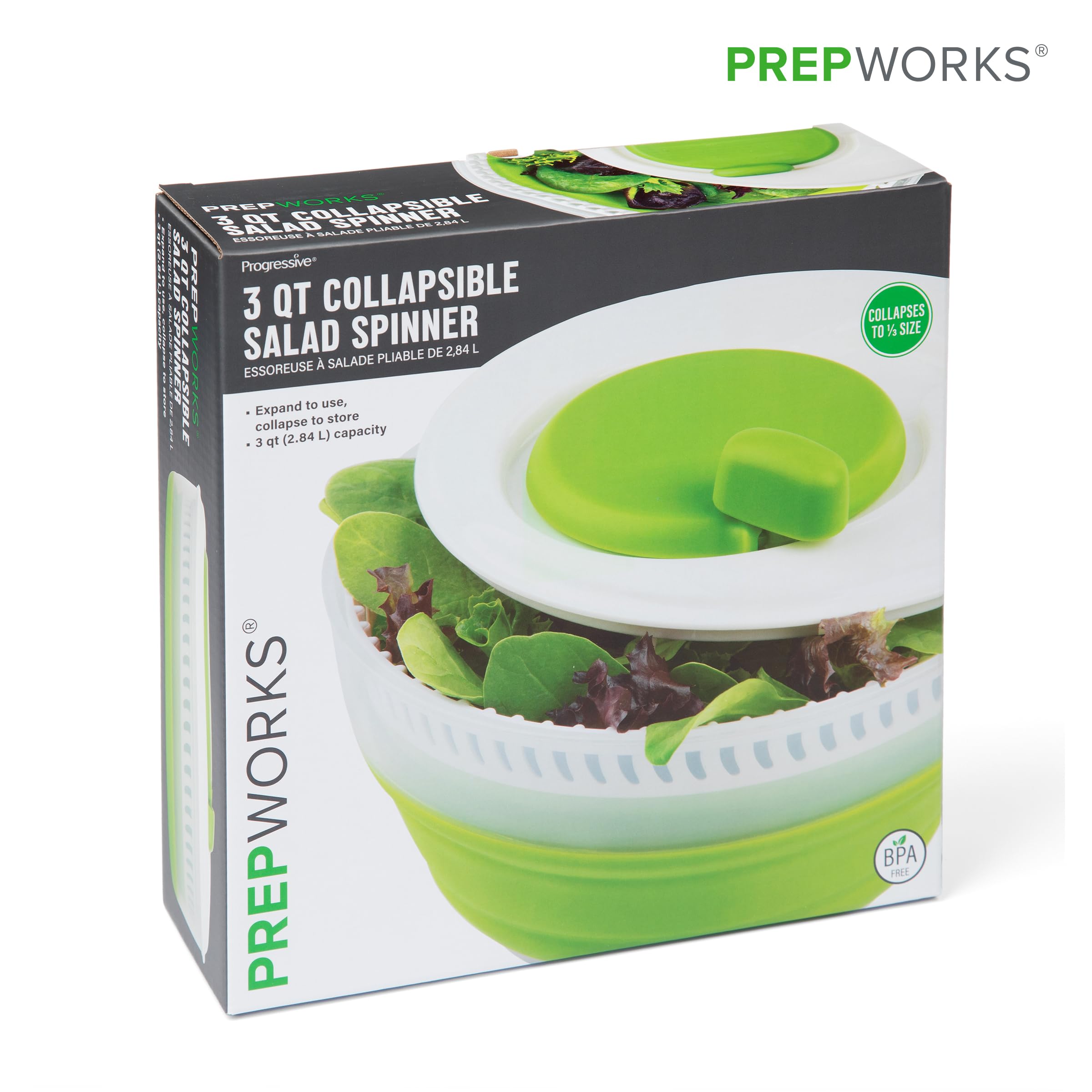 Progressive PrepWorks compact spinner ideal for small kitchens