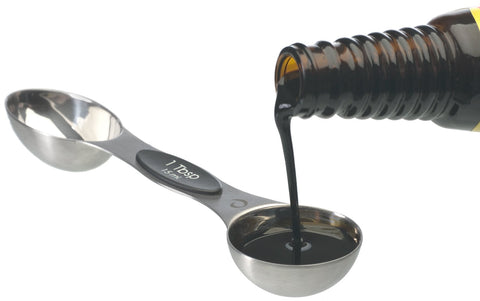 Progressive PrepWorks 5pc spoons flat base rest upright on counter.