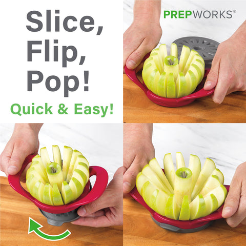 One push slices and cores apples efficiently for breakfast