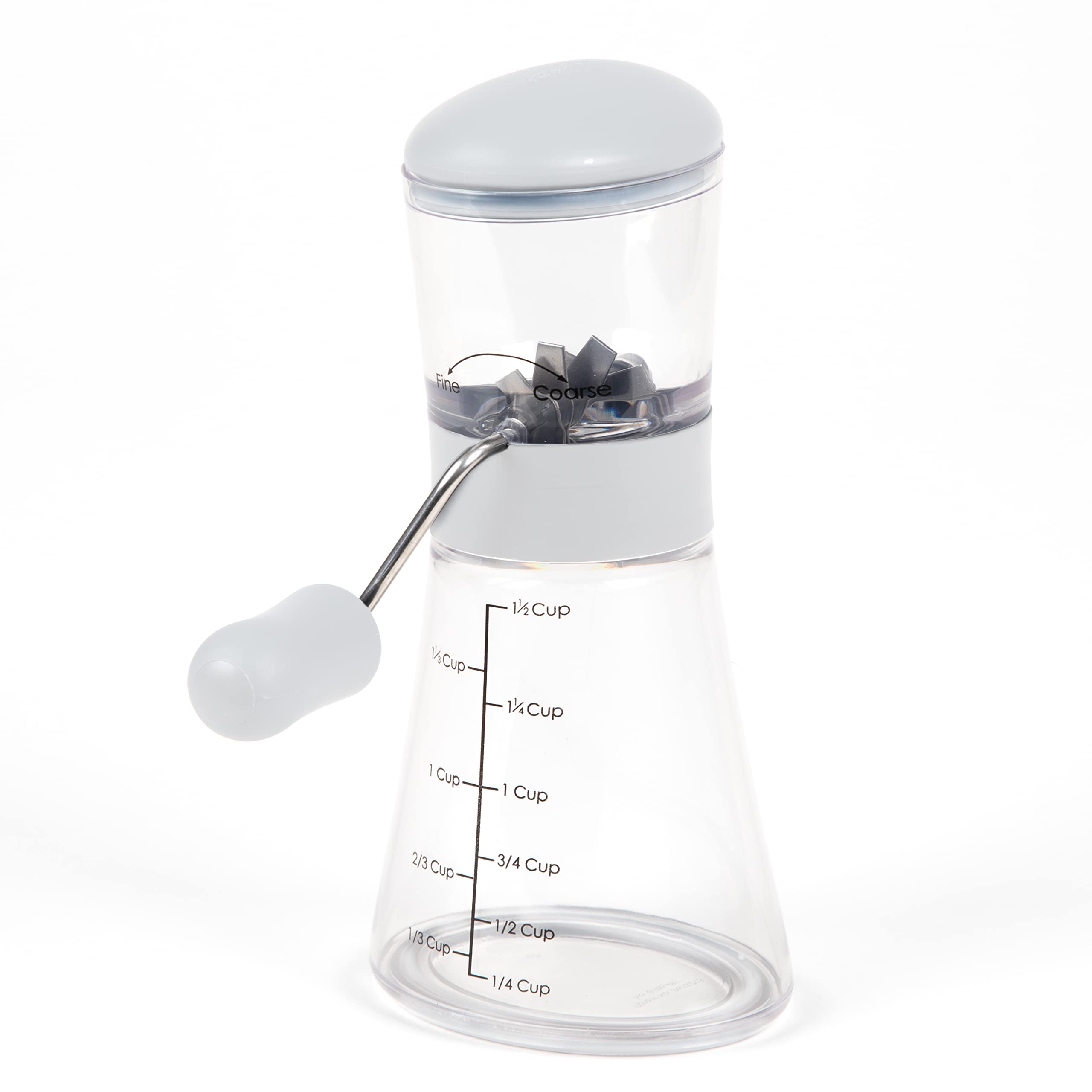 Progressive Prepworks Nut Chopper base with measurements for precise toppings