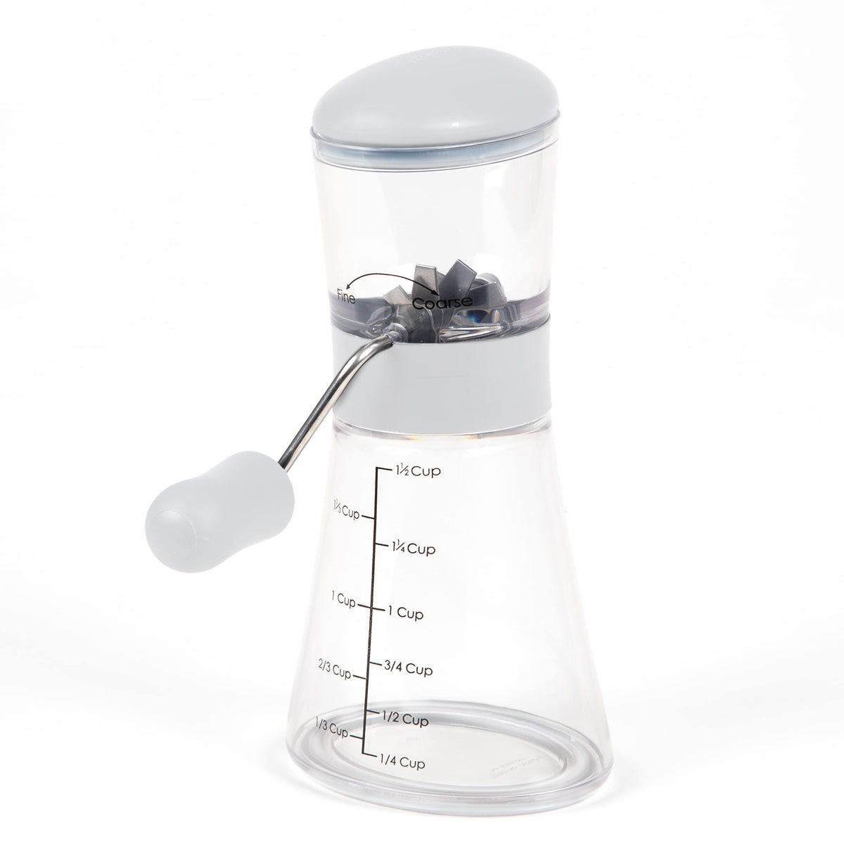 Progressive Prepworks Nut Chopper base with measurements for precise toppings