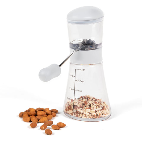 Progressive Prepworks Nut Chopper coarse to fine grind option for textured toppings