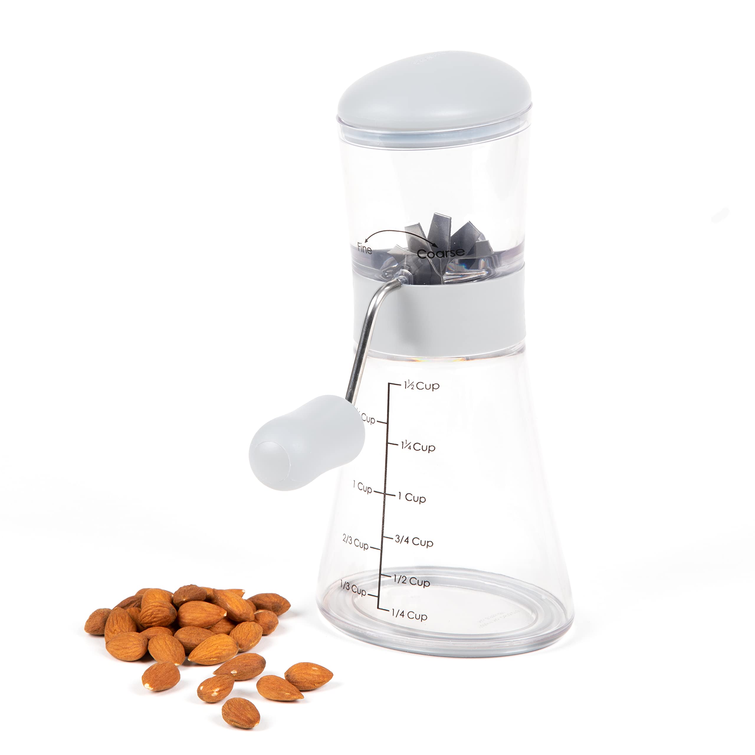 Progressive Prepworks Nut Chopper measuring base shows exact portions for toppings