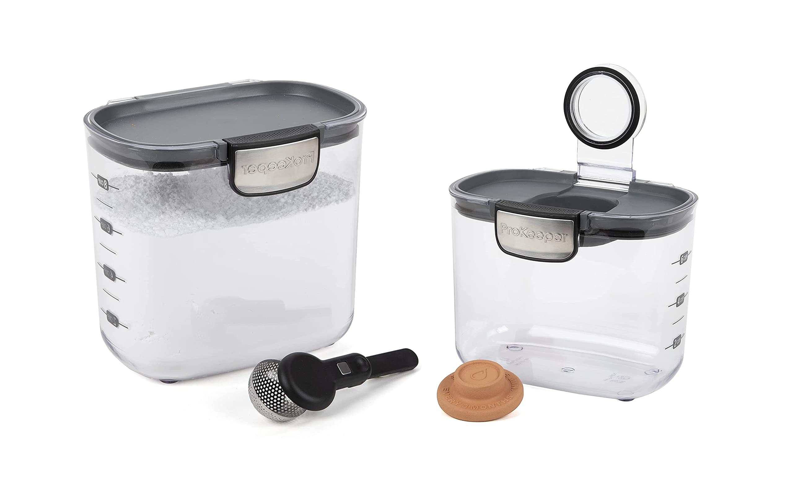 Progressive ProKeeper brown sugar container with airtight seal preserves freshness for baking