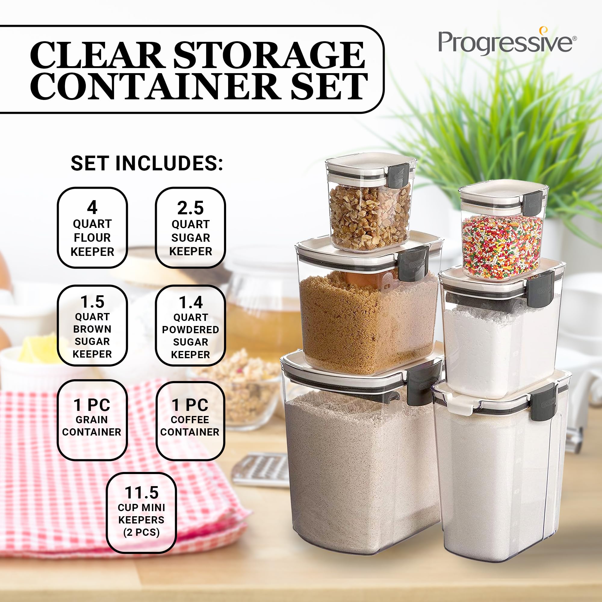 Progressive ProKeeper brown sugar disk maintains moisture for better packing.