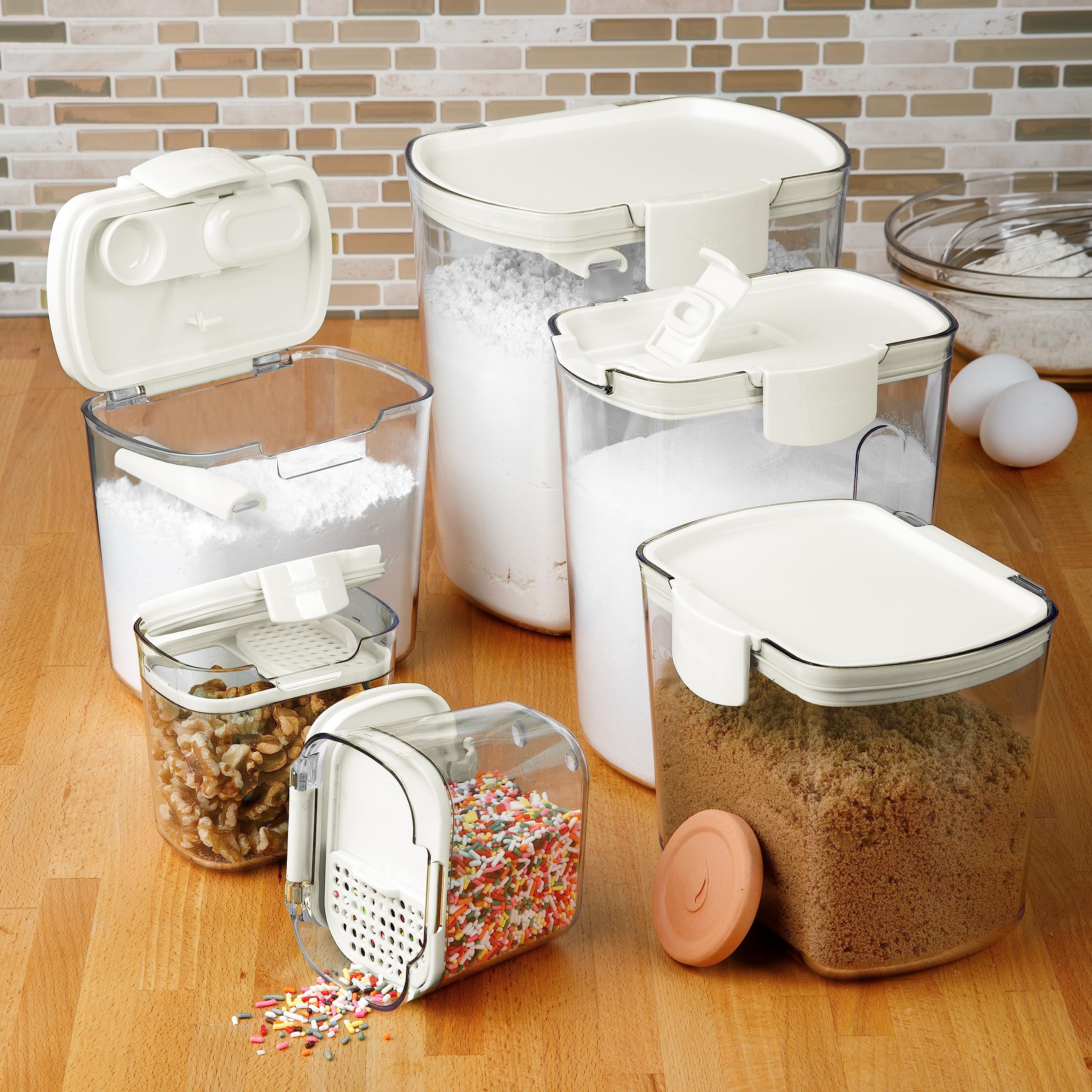 Progressive ProKeeper brown sugar canister with terra cotta disk to prevent drying