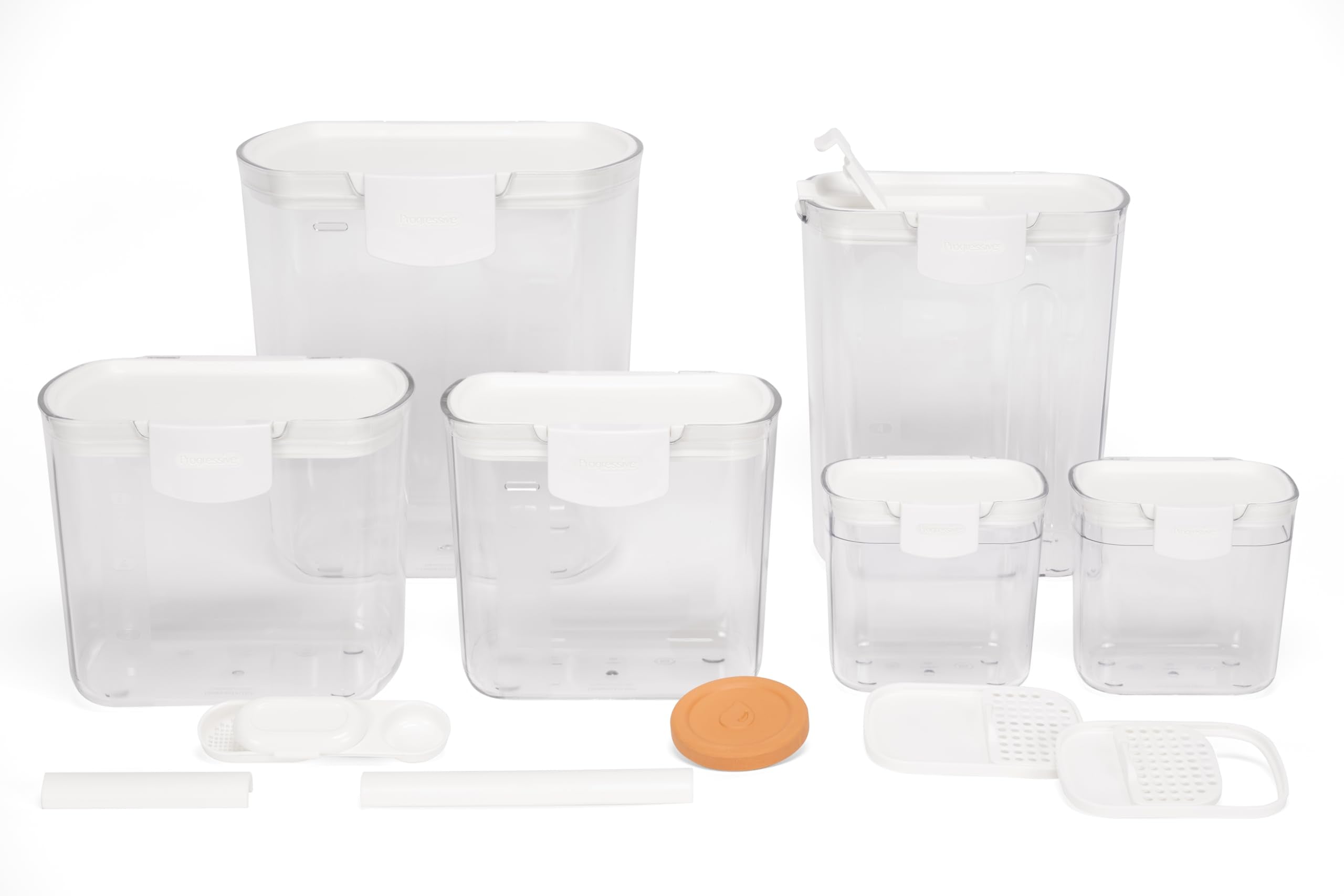 Progressive ProKeeper flour canister with leveling bar for precise measurement