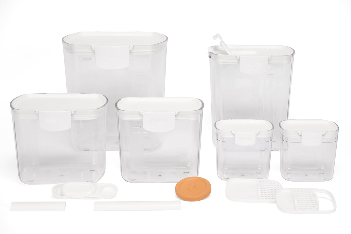 Progressive ProKeeper flour canister with leveling bar for precise measurement