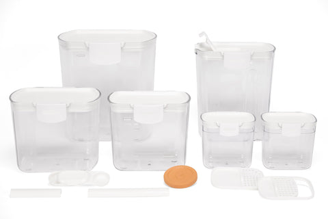 Progressive ProKeeper flour canister with leveling bar for precise measurement