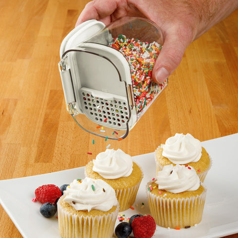 Progressive ProKeeper powdered sugar canister with dusting tool for even sifts