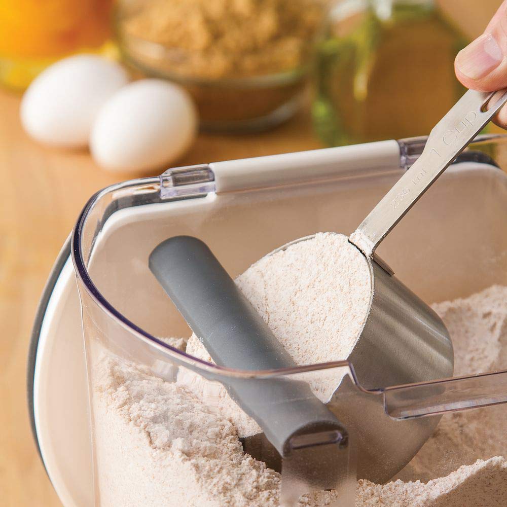 Progressive ProKeeper sugar keeper with flip-to-pour spout for easy, mess-free scooping.