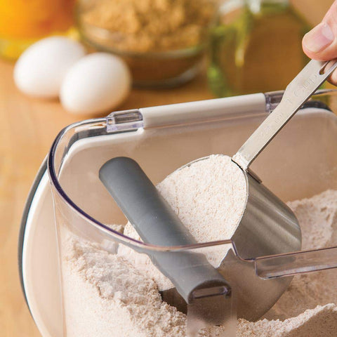 Progressive ProKeeper sugar keeper with flip-to-pour spout for easy, mess-free scooping.