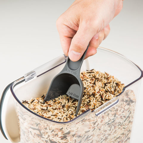 Progressive ProKeeper sugar keeper with flip-to-pour spout for mess-free pouring.