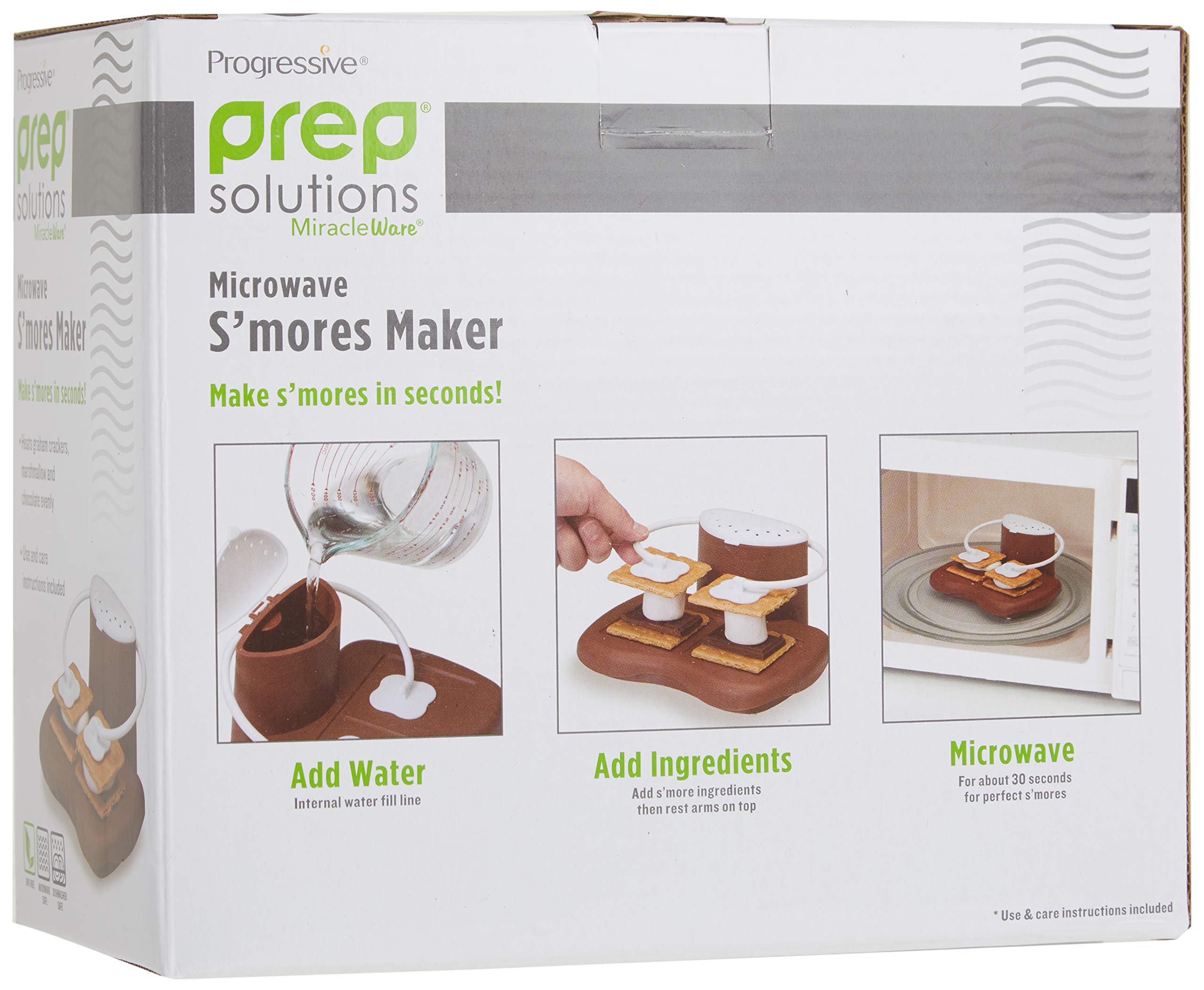 Progressive International PrepSolutions S'mores Maker finished s'mores on plate.