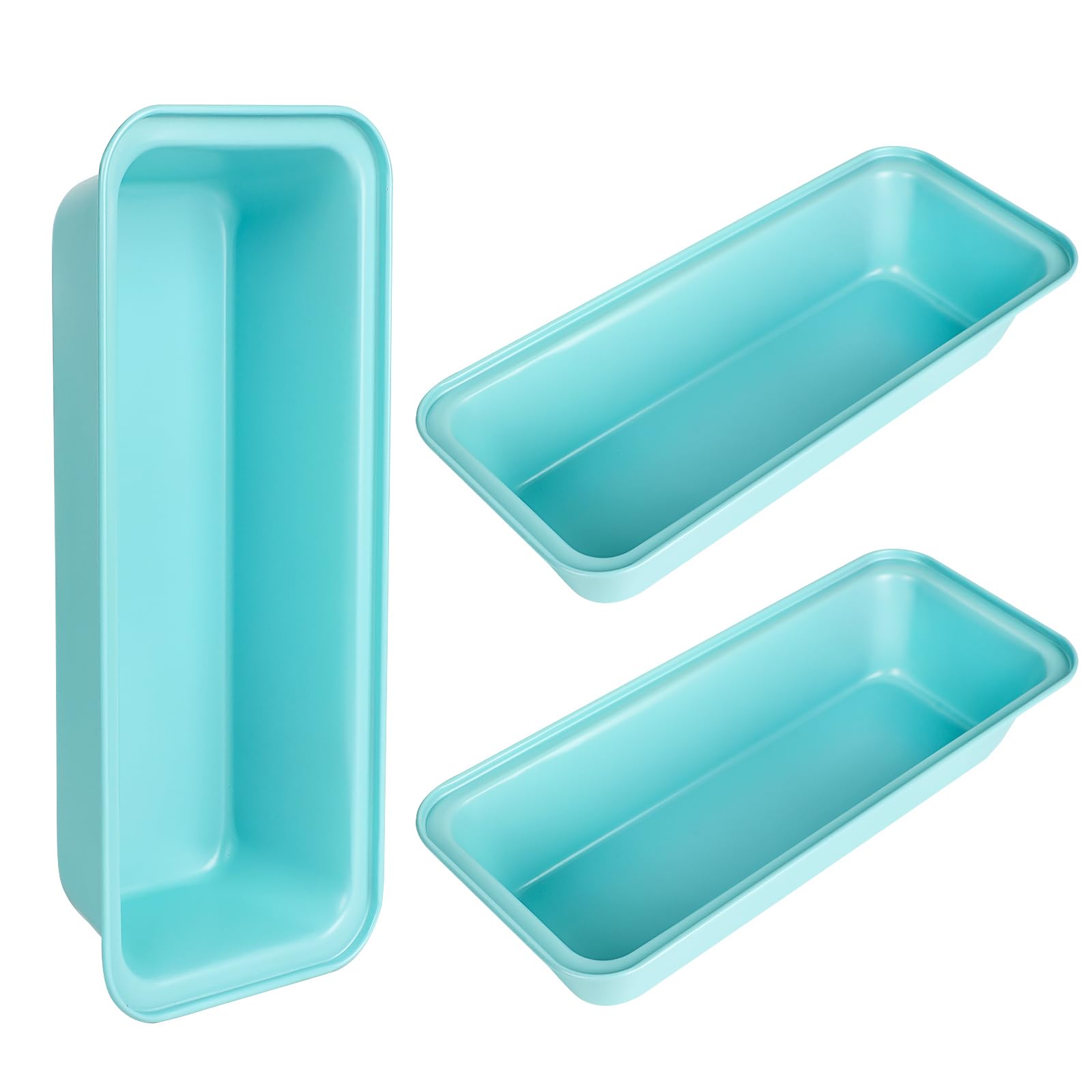 Proigtz 3-pack loaf pans stacked to save kitchen space.