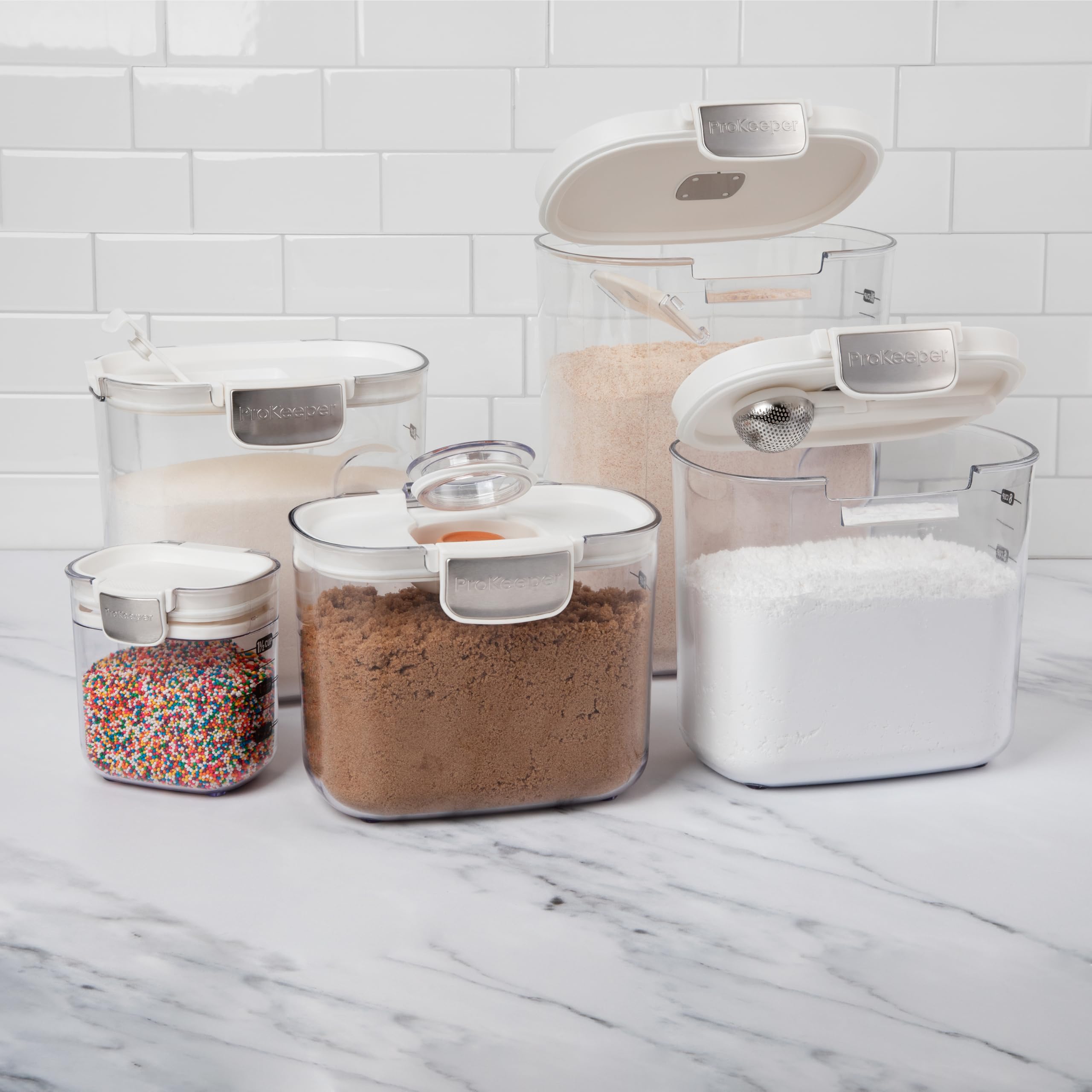 ProKeeper Stacking Canisters save space and stay organized.