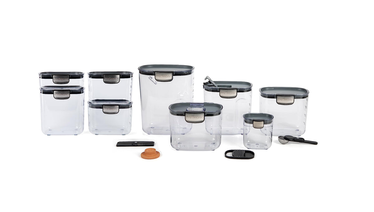 ProKeeper+ Flour Keeper with magnetic leveler for precise, mess-free baking prep.