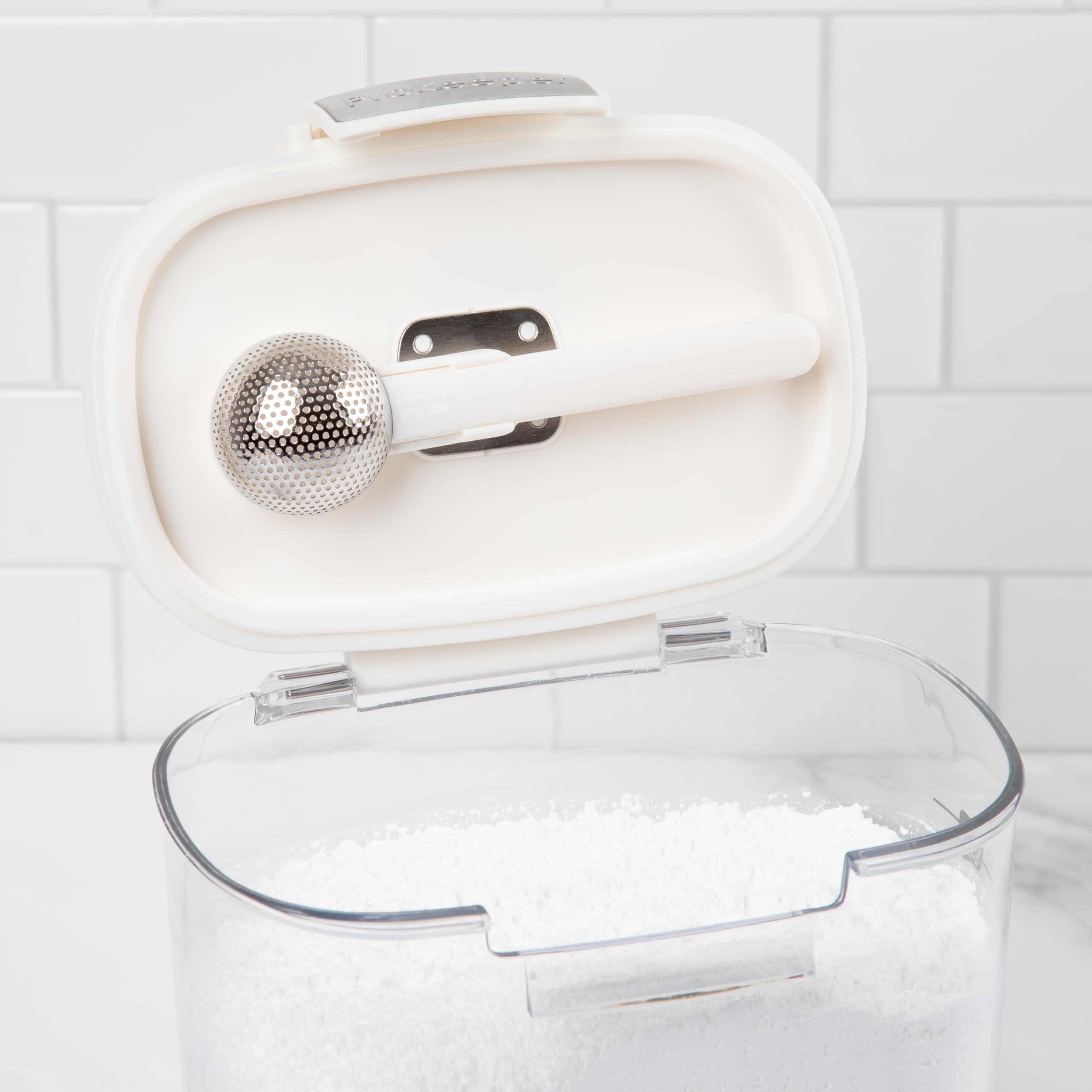ProKeeper Terra Cotta Disk keeps brown sugar soft and scoop-ready.