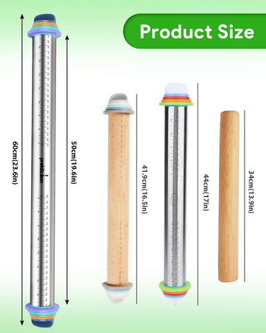 PROKITCHEN easy-clean rolling pin for quick maintenance.