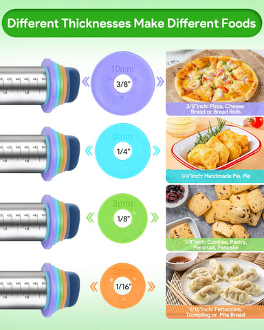 PROKITCHEN thickness ring 1-4 inch ensures uniform sheets.