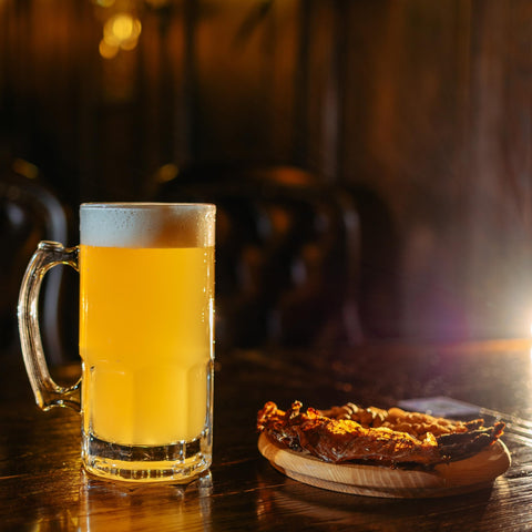 PROLISOK glass mug suits beer, iced tea, lemonade, and more.