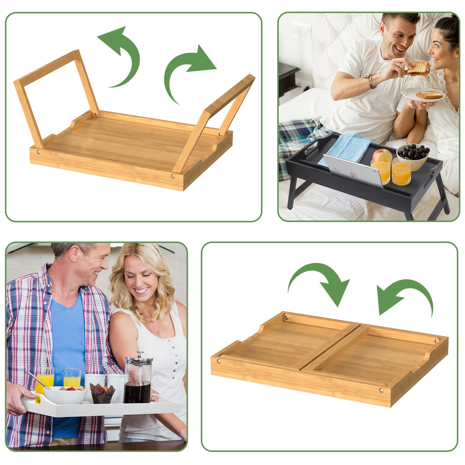 Promitop bamboo tray with surrounding lip to prevent spills
