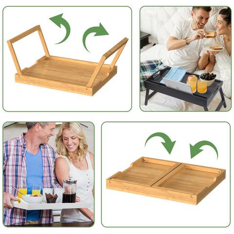 Promitop bamboo tray with surrounding lip to prevent spills