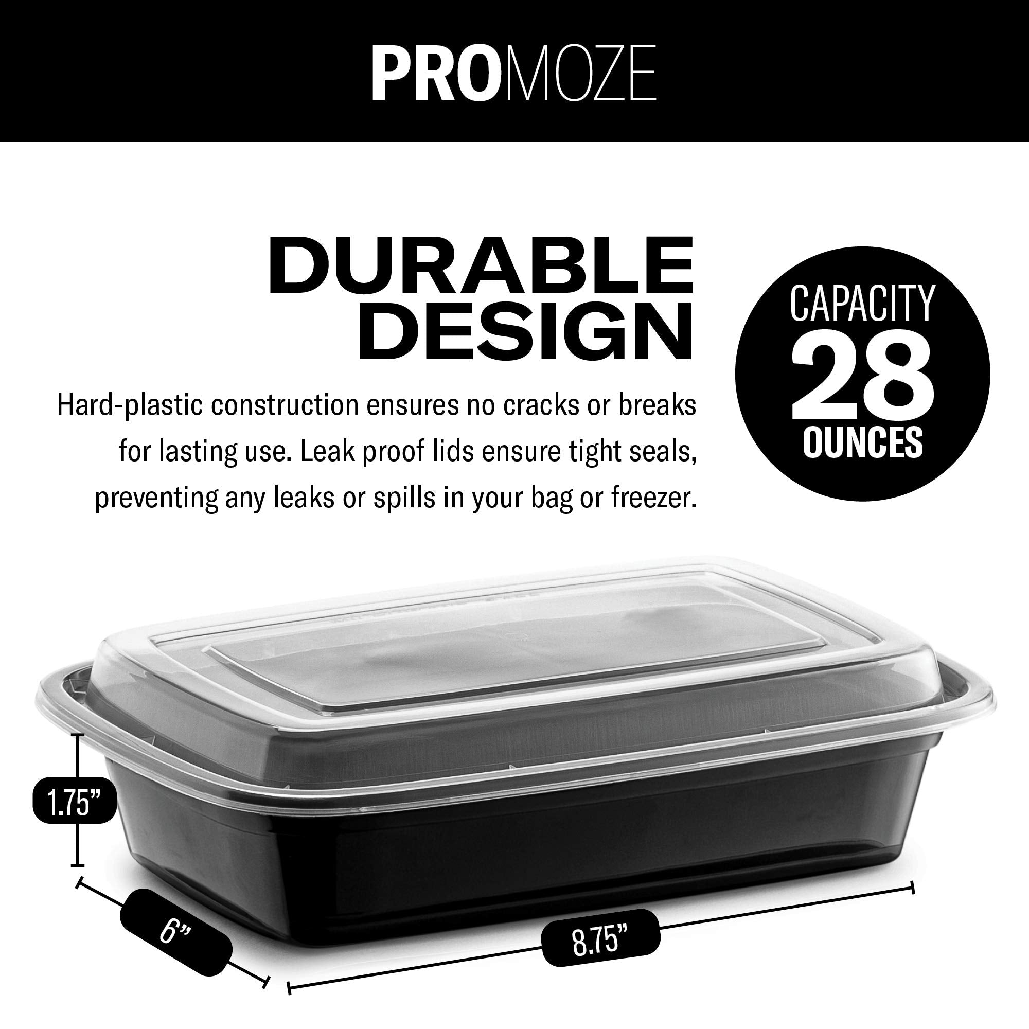 PROMOZE freezer-safe meal prep container preserves flavor and texture