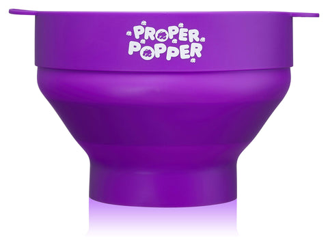 PROPER POPPER dishwasher-safe design shown for easy post-snack cleaning.