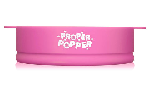PROPER POPPER lid traps kernels to prevent spills