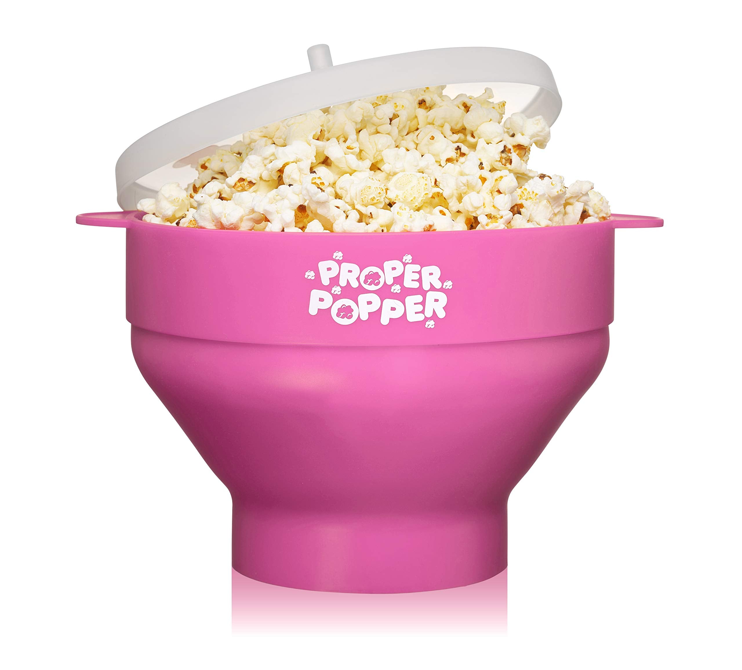 PROPER POPPER pink microwave popcorn maker for quick, mess-free snacks