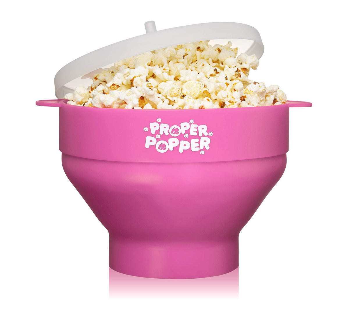 PROPER POPPER pink microwave popcorn maker for quick, mess-free snacks