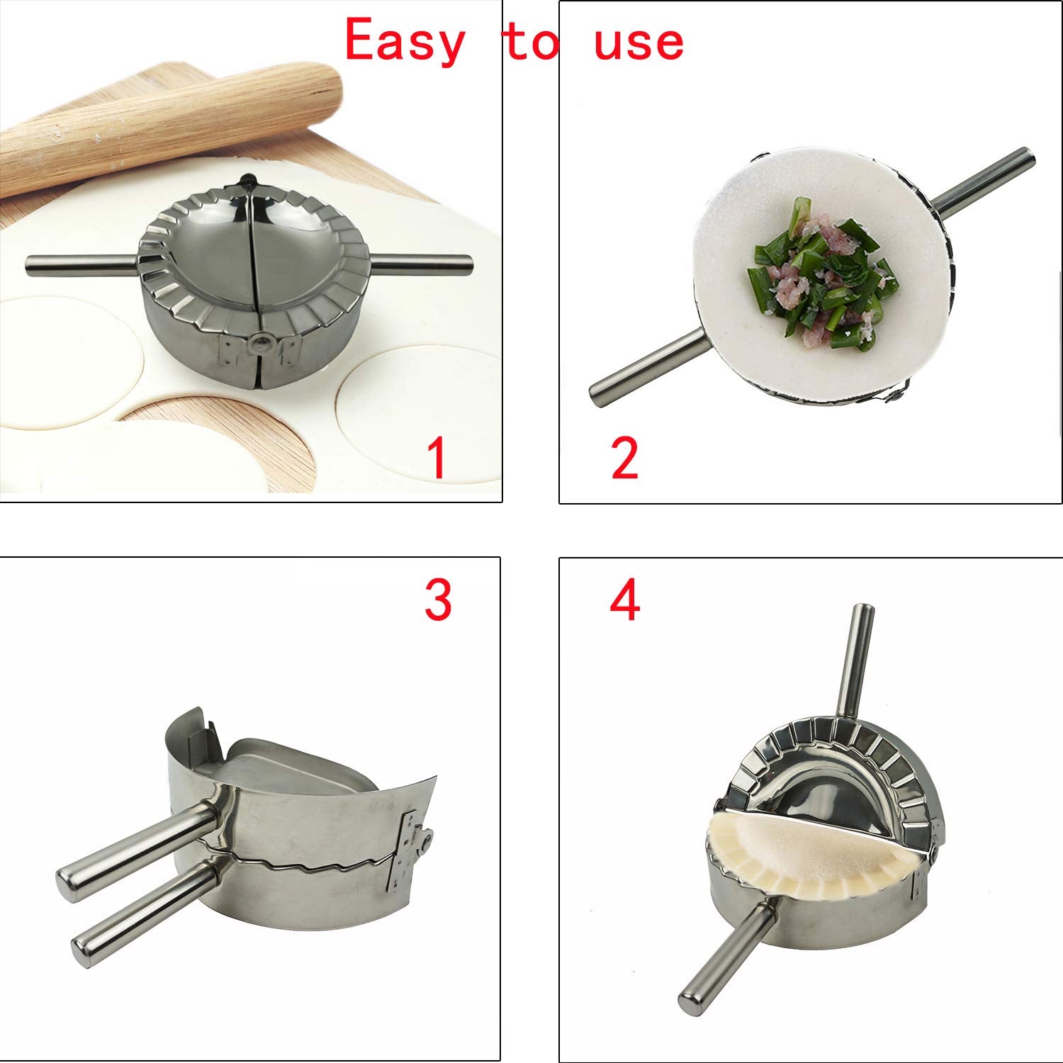 Proshopping XL dumpling maker crimp edge creates professional-looking pockets.
