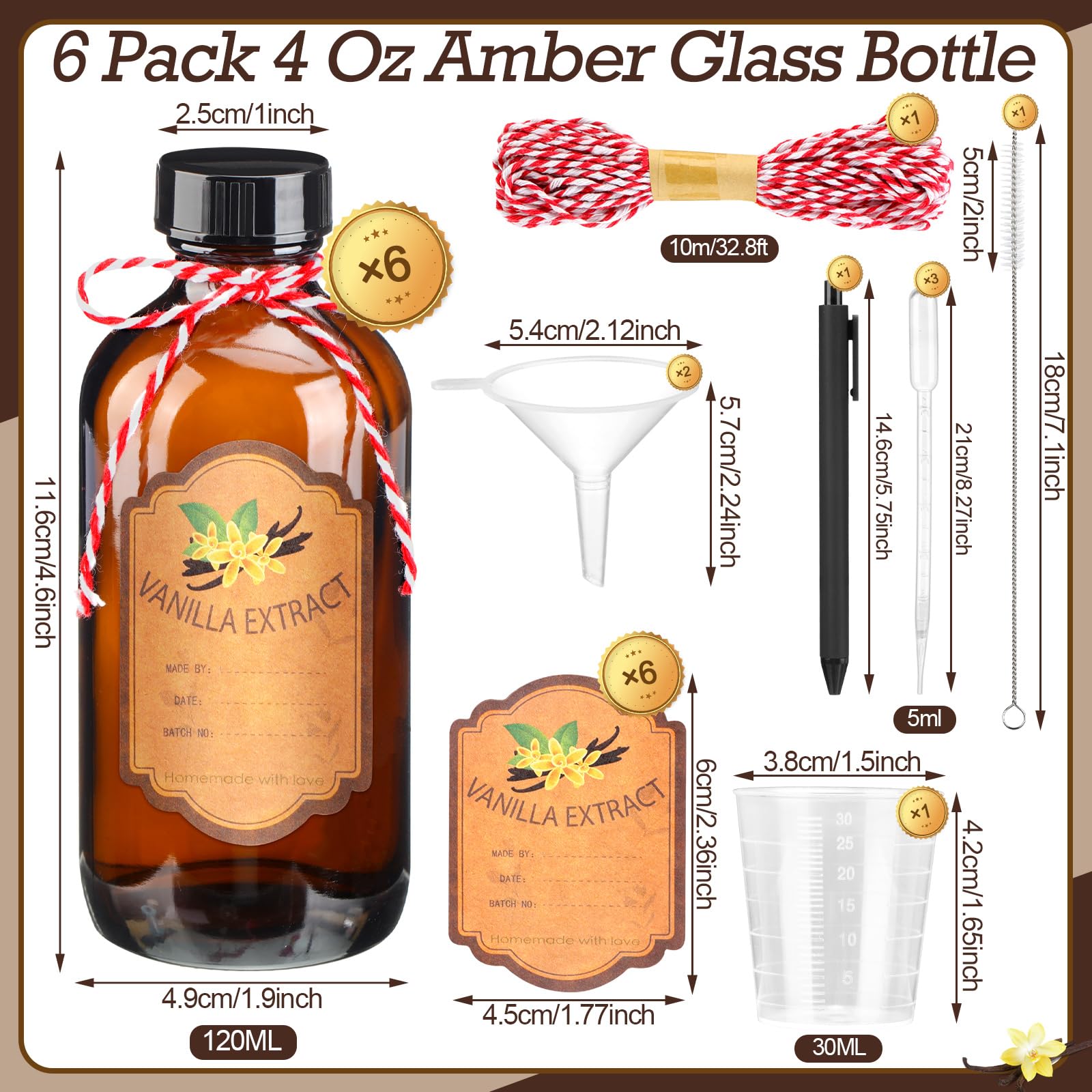 ProSuites amber glass bottle with secure lid for spill-free storage.