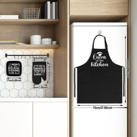 ProSuites mom apron, waterproof with large pockets for cooking convenience