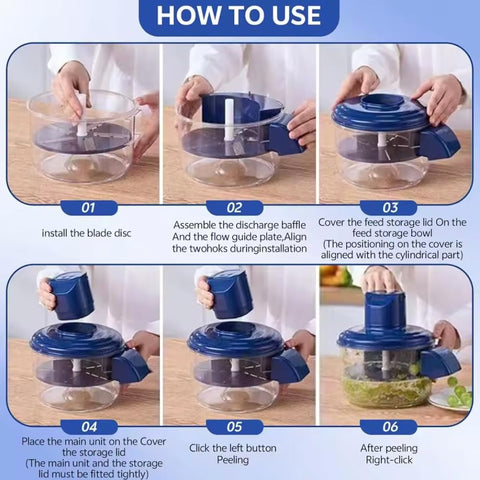 Proteinized 2-in-1 peeler handles potatoes evenly
