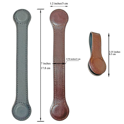 Prriudy leather magnetic towel clip showing side snap for secure placement.