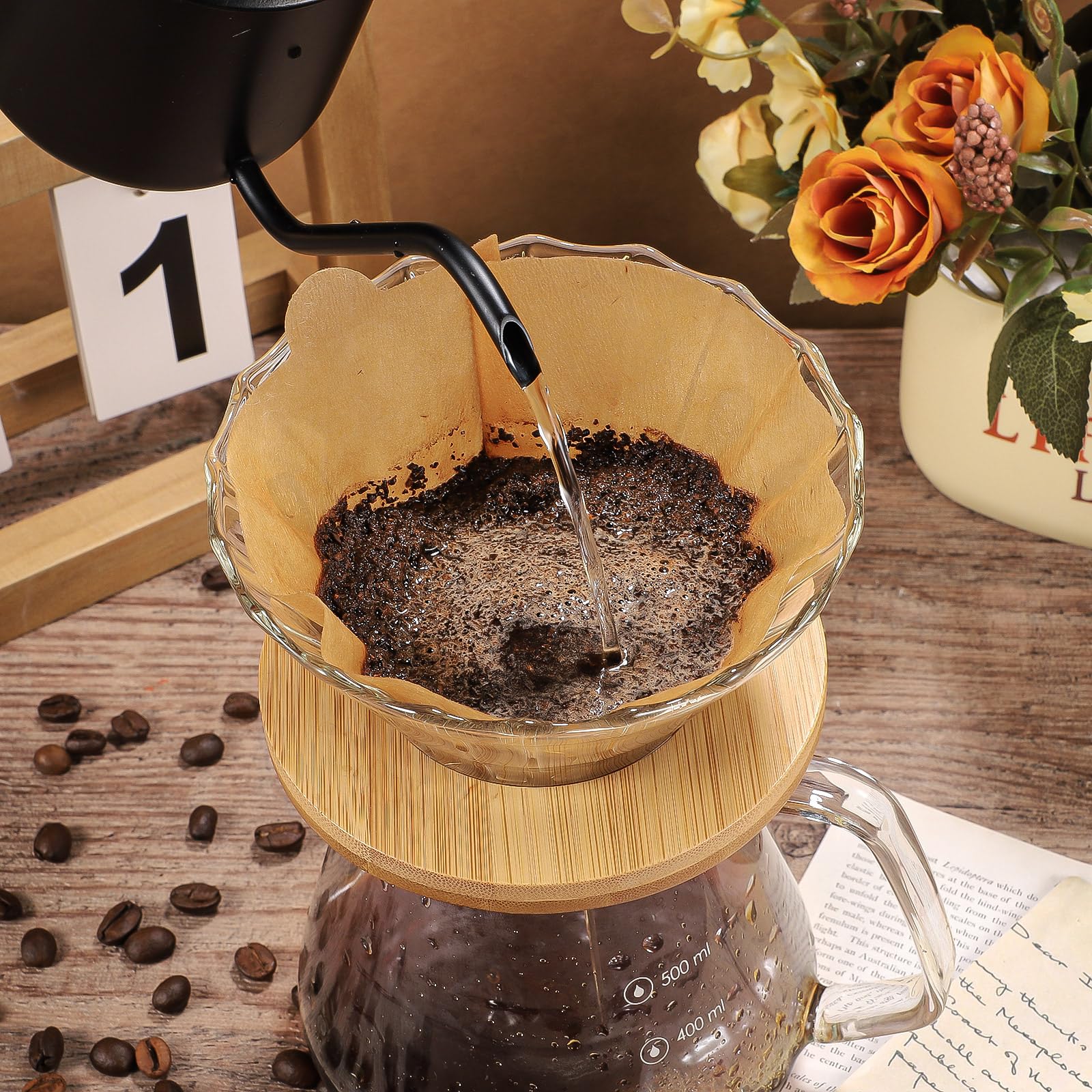 Prudiut compatible filter for drip and pour-over machines ensures easy fit.
