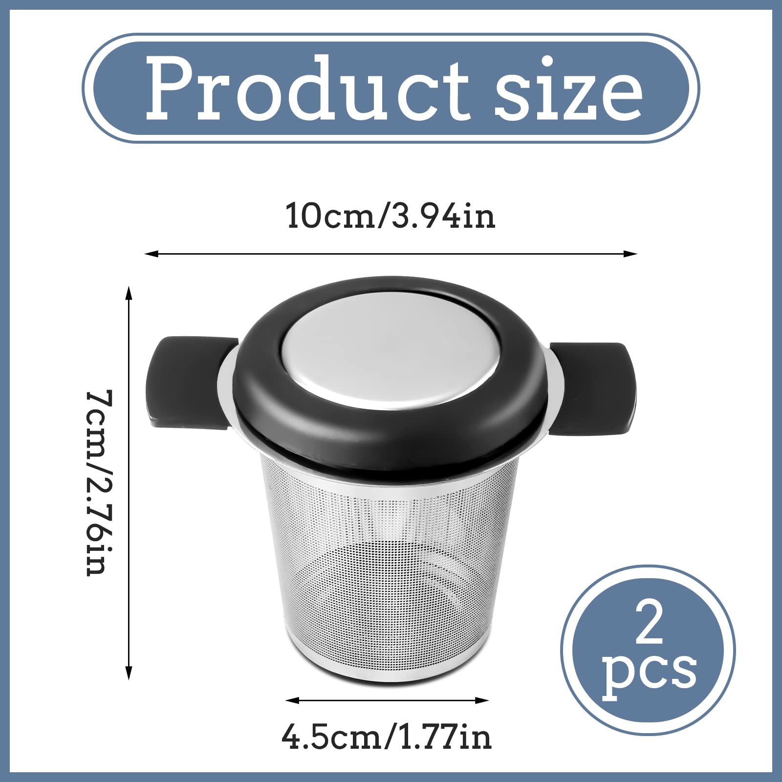 Prudiut tea infuser with ultra-fine 0.5mm filter delivers clear brews.