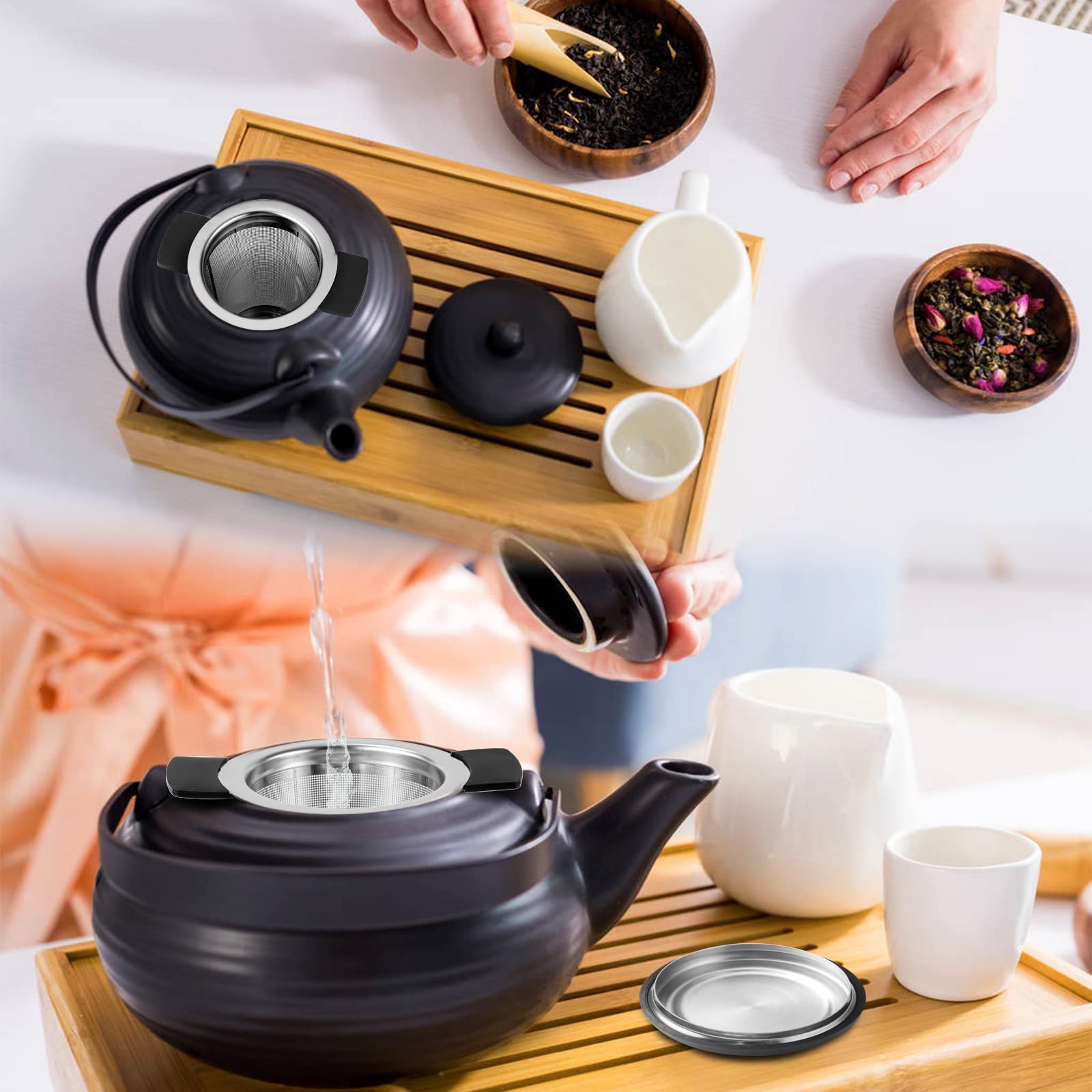 Prudiut lid doubles as drip tray and dust shield during steeping.