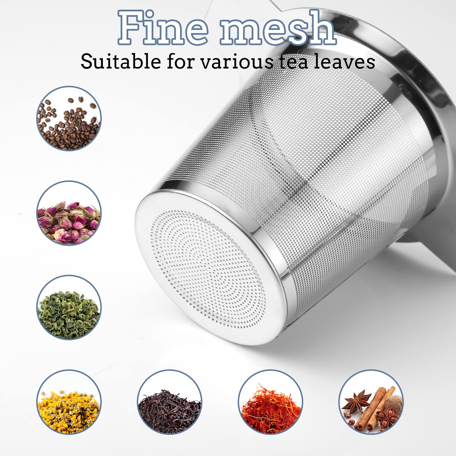 Prudiut dishwasher-safe tea strainer ensures easy cleaning and long-lasting use.