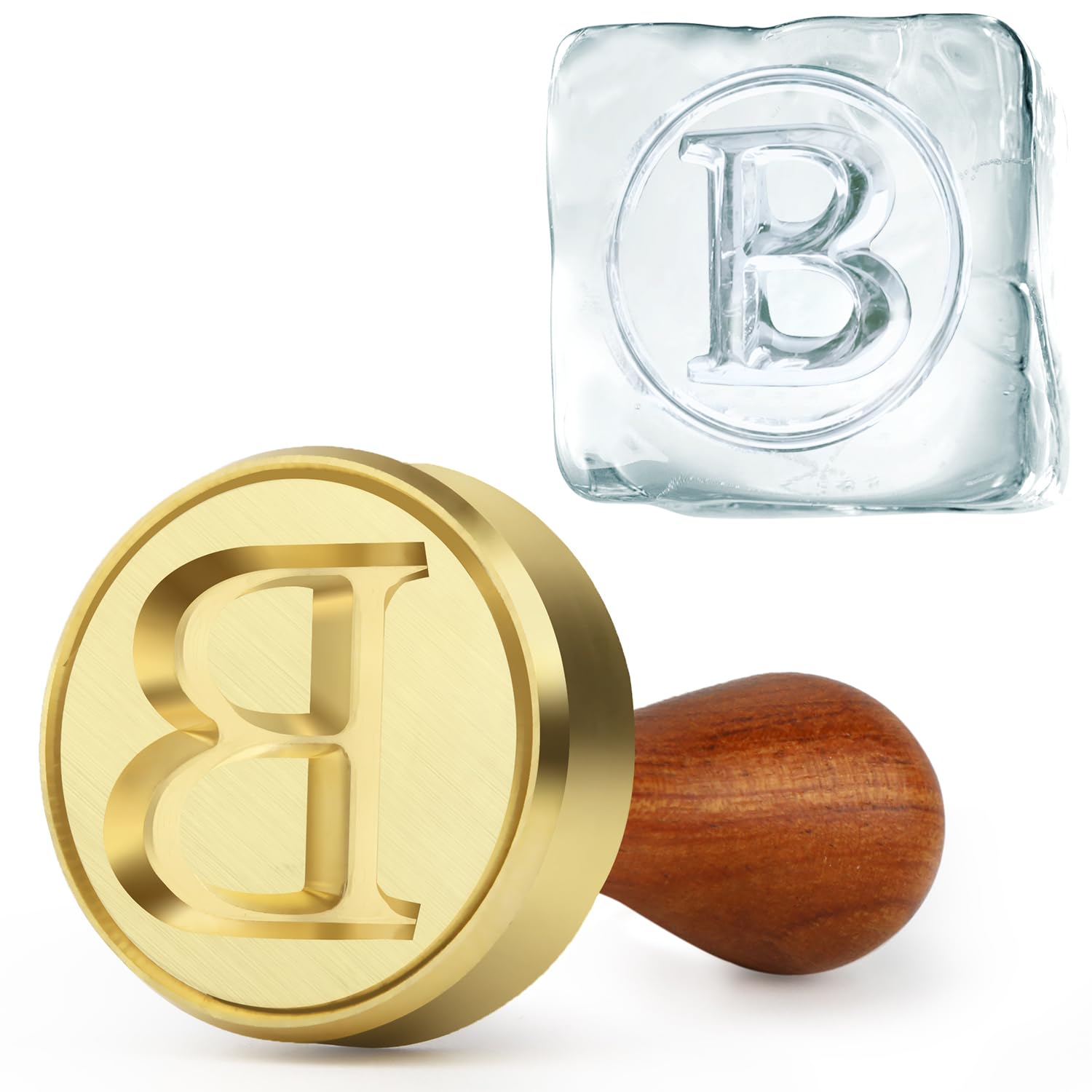 PrudoPex B-letter on cube for personalized cocktails.