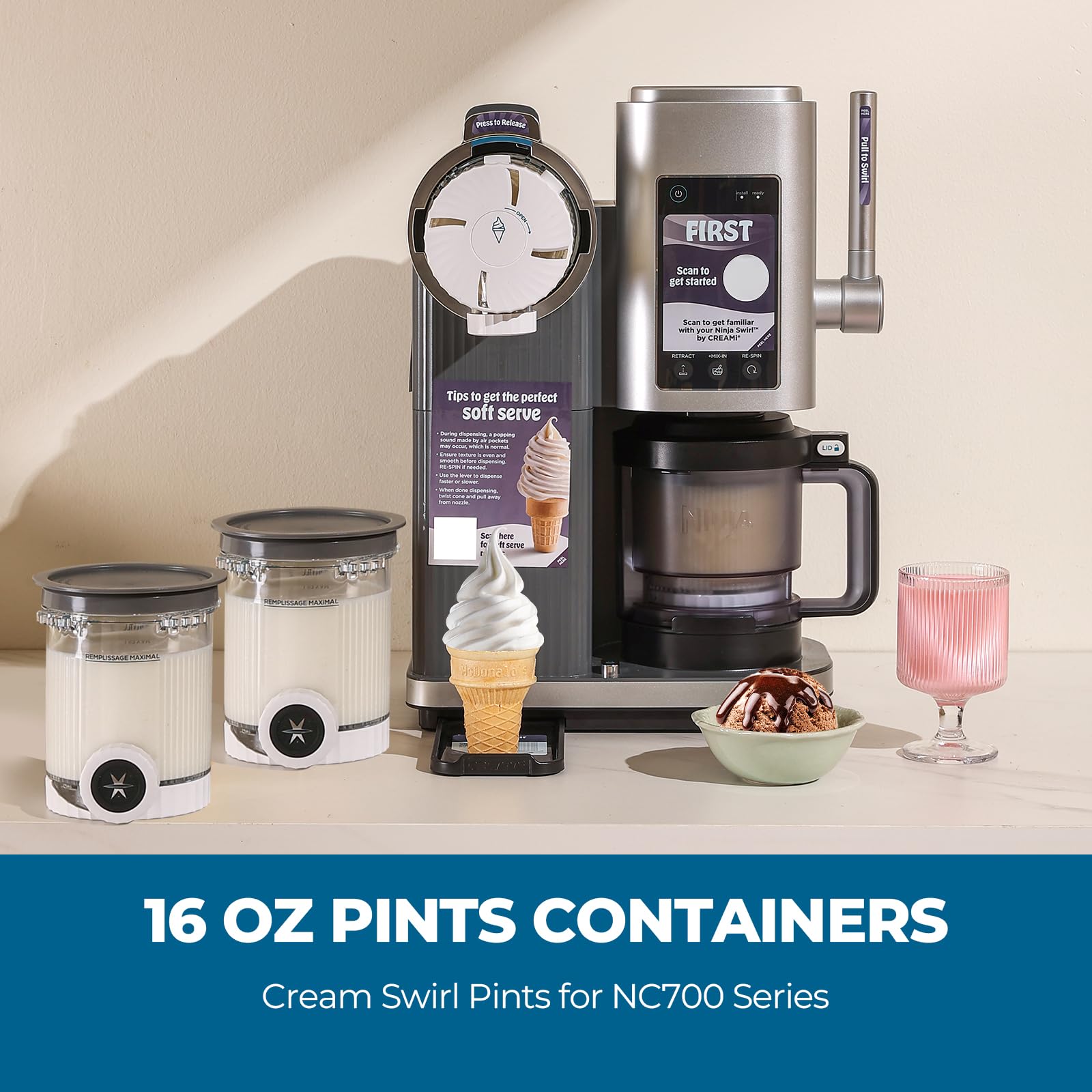 473 ml capacity per pint supports family dessert portions.