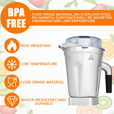Psasrm Durable 304 stainless steel construction for daily blending tasks.