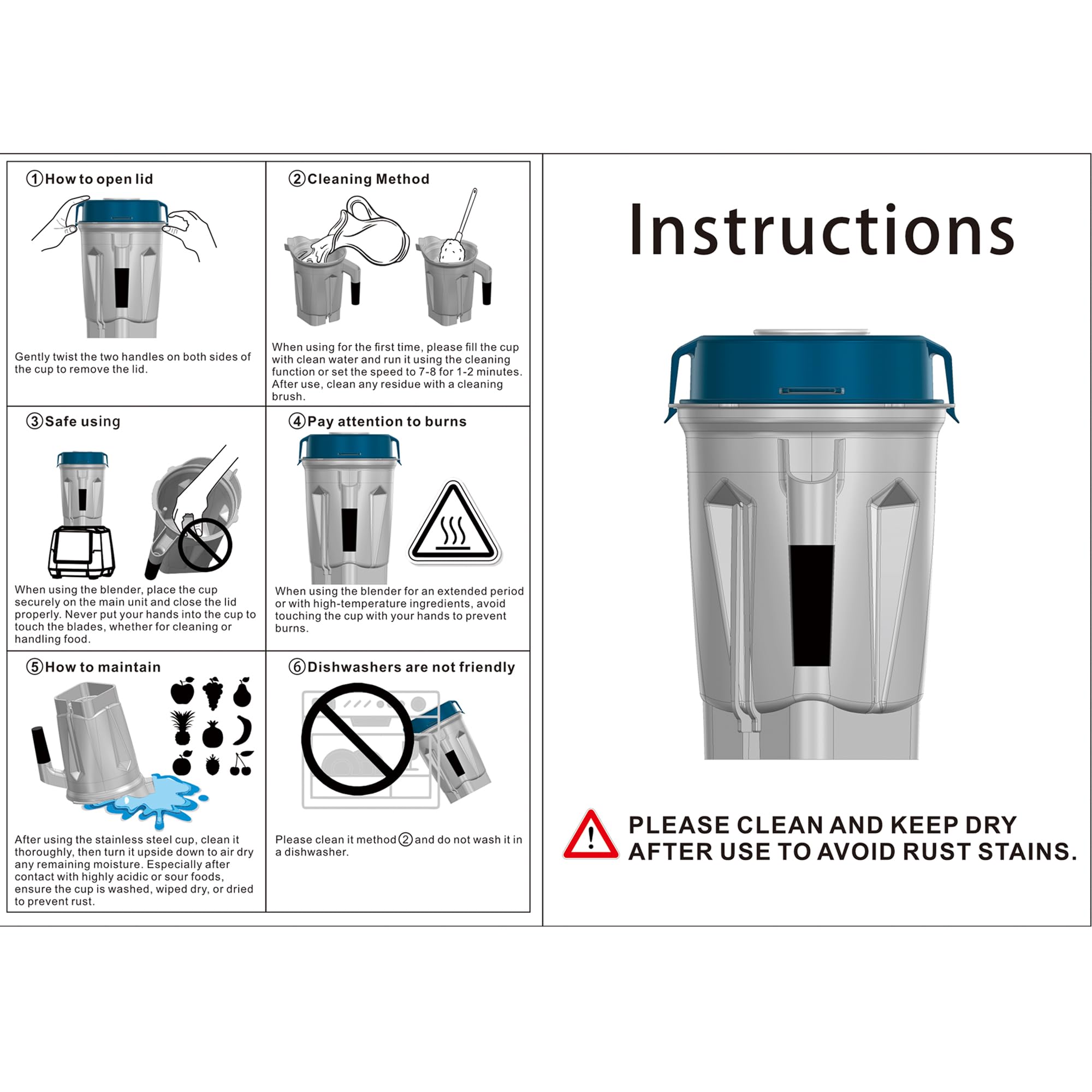 Psasrm Large capacity 2-liter container ideal for batch prep.