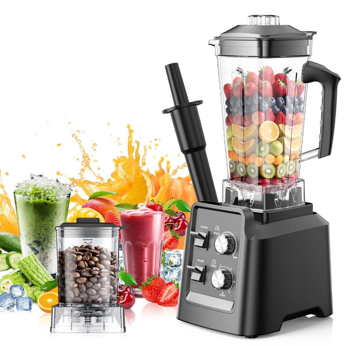 PSIIDAN blender with 68oz pitcher for large batches of smoothies and soups