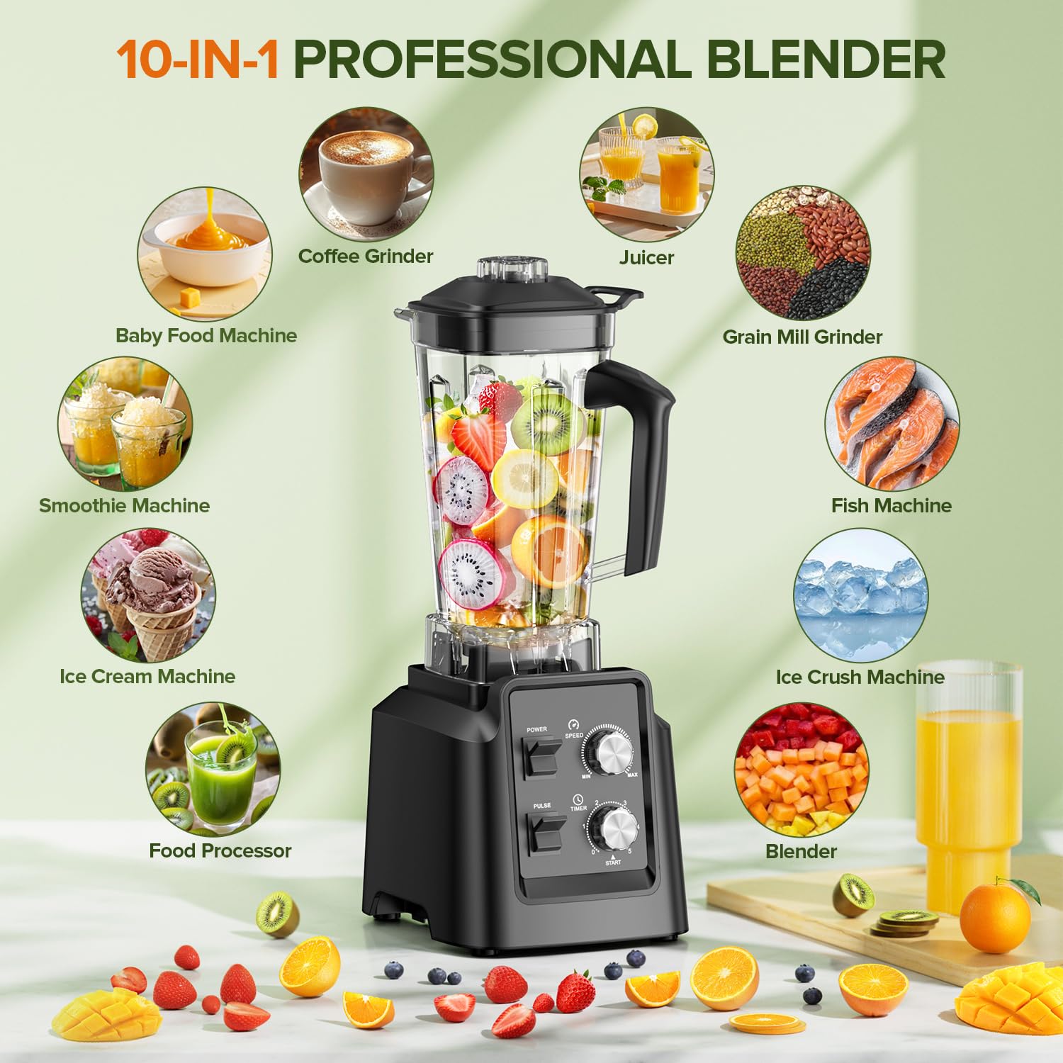 PSIIDAN blender self-clean mode for easy maintenance